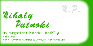 mihaly putnoki business card